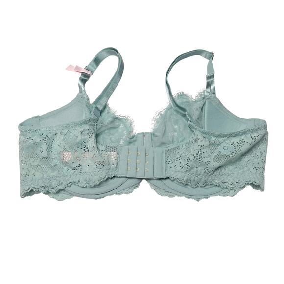 Victoria's Secret Wicked Unlined Lace Balconette Bra Mint Green Size 38D - Picture 2 of 3